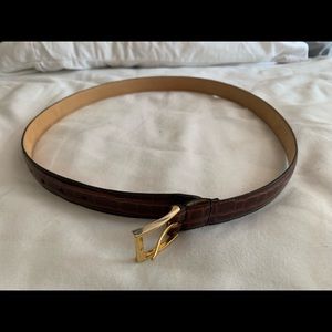 Italian Leather Snakeskin Belt